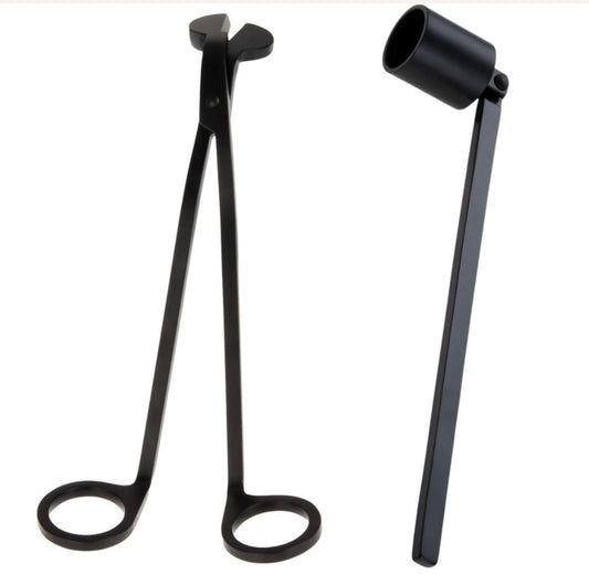 Black Stainless Steel Candle Care Set