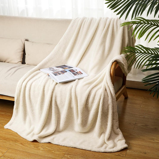 Sherpa Fleece Throw Blanket (50" X 60")